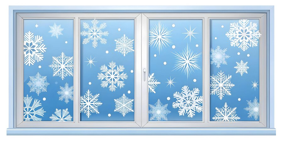 window snowflakes decor 