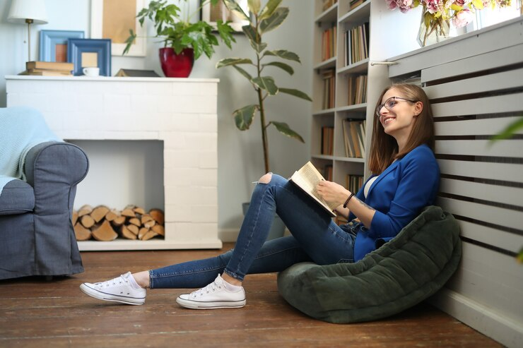 reading corner of room